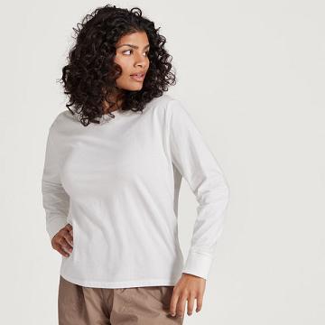 Allbirds Allgood Cotone Long Sleeve Donna Magliette Bianche | IT4316DN