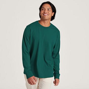 Allbirds Allgood Cotone Long Sleeve Uomo Magliette Verde Acqua | IT4764IS