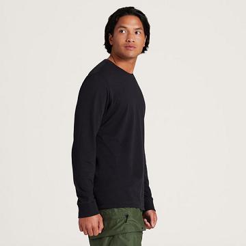 Allbirds Allgood Cotone Long Sleeve Uomo Magliette Nere | IT4768RW