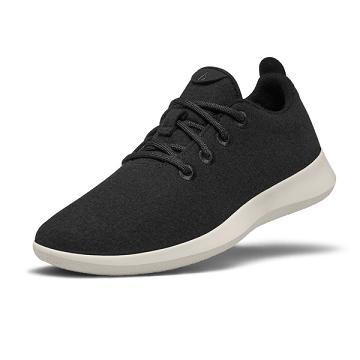 Allbirds Lana Vergine Runner Uomo Scarpe Da Ginnastica Nere Bianche | IT4989IS