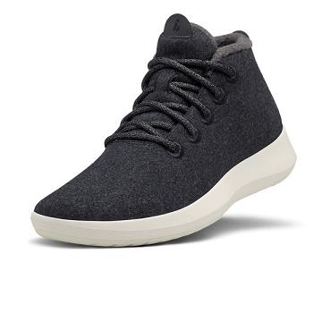 Allbirds Lana Vergine Runner-up Mizzles Uomo Scarpe Impermeabili Nere Bianche | IT4799HK