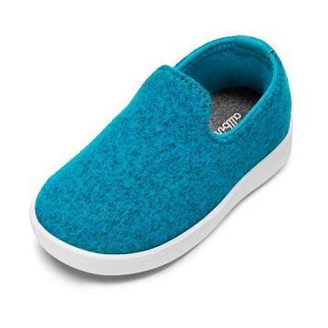 Allbirds Smallbirds Lana Vergine Loungers Bambino Scarpe Slip On Verde Acqua | IT4184HK