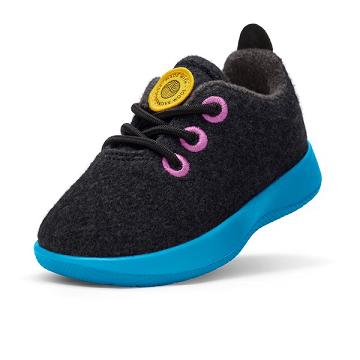 Allbirds Smallbirds Lana Vergine Runner Bambino Scarpe Da Ginnastica Blu Nere | IT4192IS